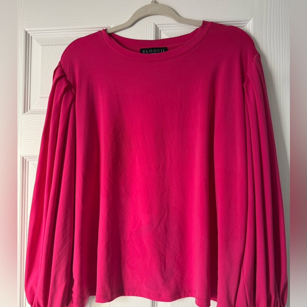 Eloquii hot pink top blouse  sz 14-16